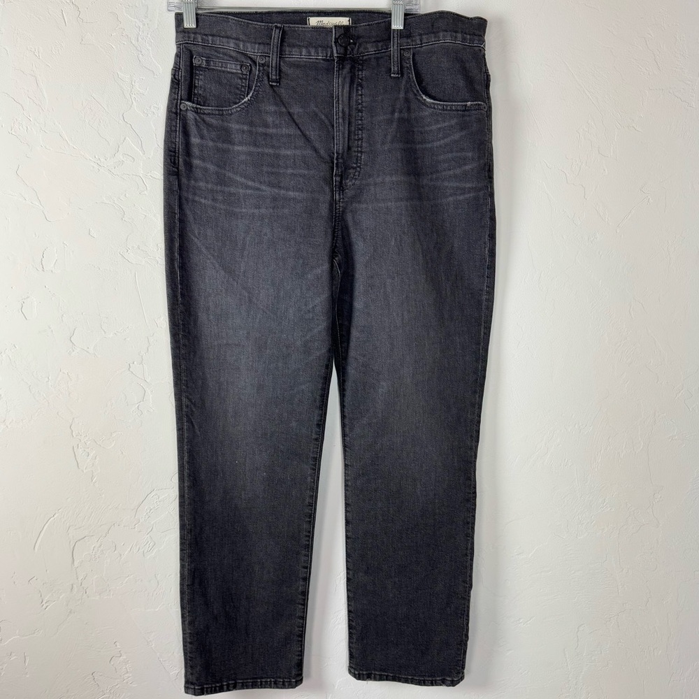 NWT Madewell Jeans Denim The Perfect Vintage Crop Sumner‎ Wash Black Grey Solid